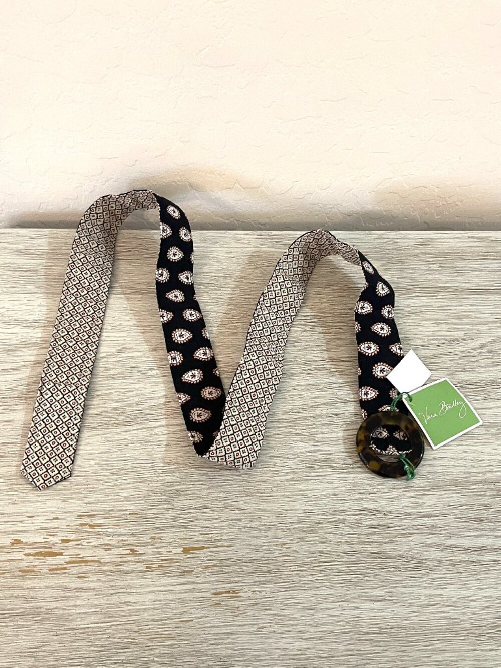 New Vera Bradley Belt Classic Black Fabric NWT - Picture 2 of 8